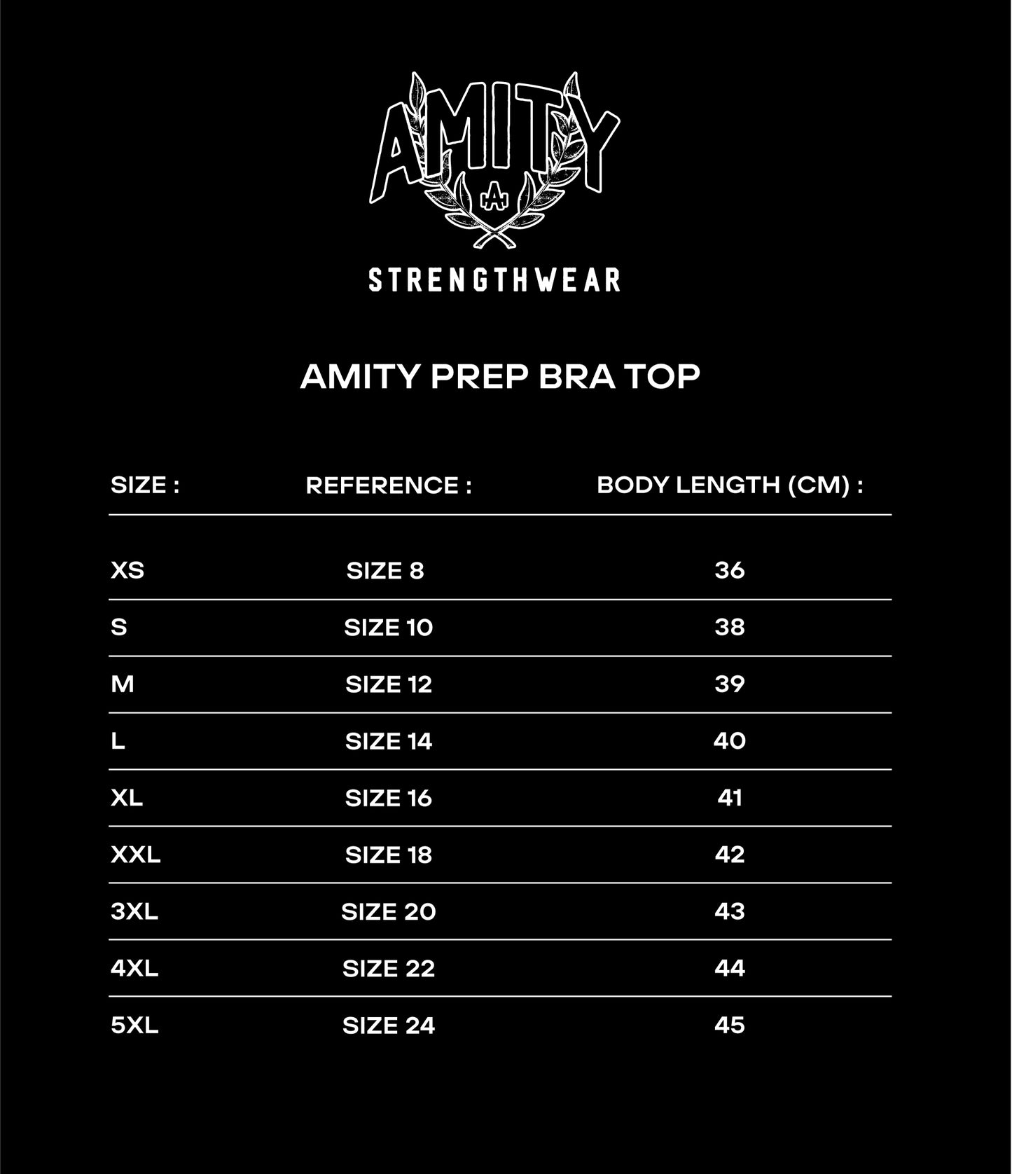 WOMENS PREP BRA TOP (Clearance)